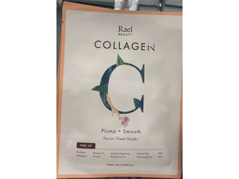 Getrael Real Beauty Collagen Facial Sheet Mask, Plum + Smooth, 0.84 fl oz/ 25mL, Pack Of 1