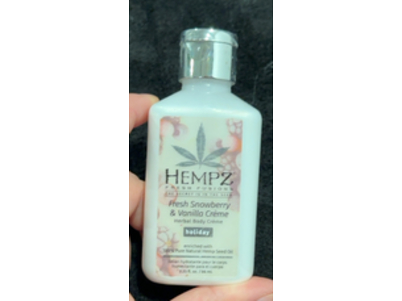 Hempz fresh Fusion Herbal Body Creme, Fresh Snowberry & Vanilla, 2.25 fl oz/66 mL