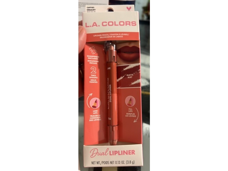 L.A. Colors Dual Lipliner Pencil, Dreamy Delight, 0.13 oz/3.8 g