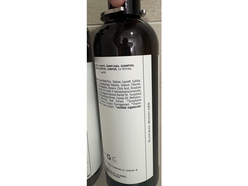 Pharmacopia Natural Bodycare Shampoo, Aloe Vera, Argan Oil, 16.2 fl oz/480 mL