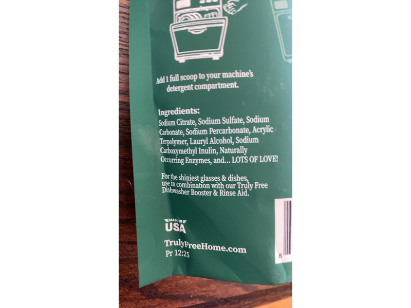 Truly Free Dishwasher Soap, 25 Loads, 12.5 oz