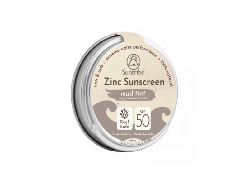 Suntribe Zinc Sunscreen, SPF 50, Mud Tint, 1.58 oz/45 g