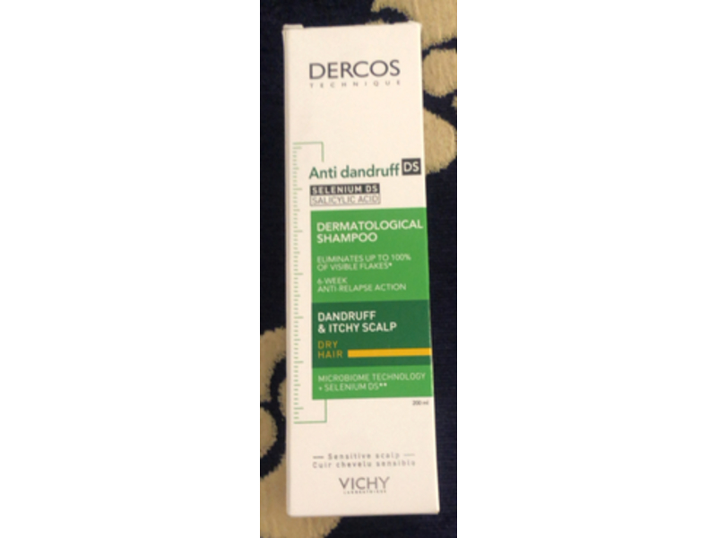 Vichy Dercos Anti-Dandruff Shampoo, Salicylic Acid, 200 mL