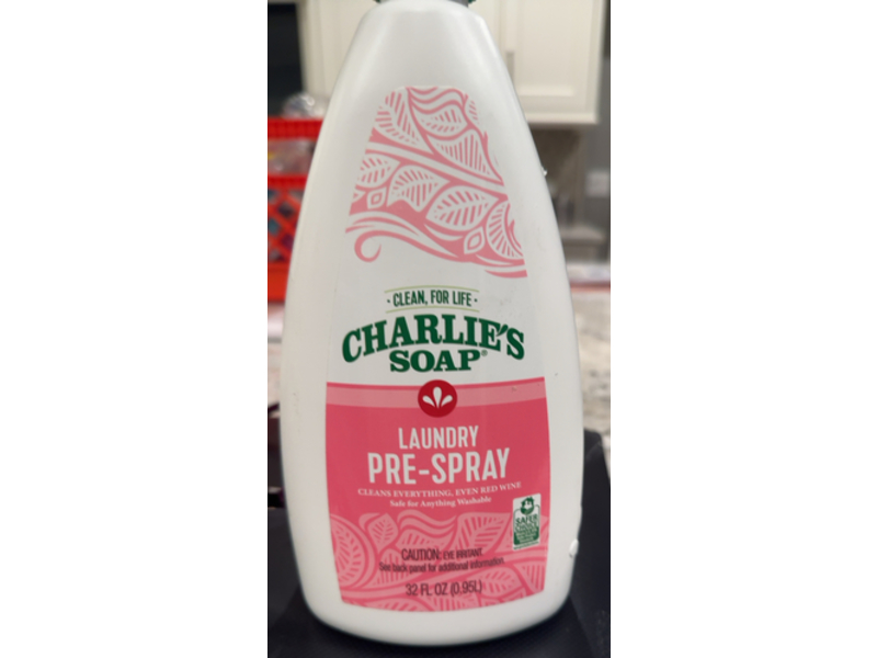 Charlie’s Soap Laundry Pre-Spray, 32 fl oz/0.95 L