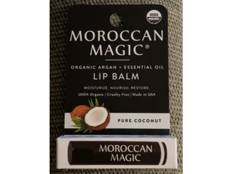 Moroccan Magic Lip Balm, Pure Coconut, 0.15 oz/4.25 g, Pack Of 3