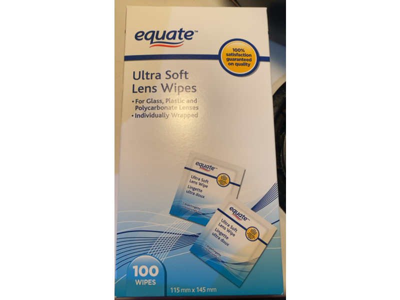 Equate Ultra Soft Lens Wipes, 100 Wipes