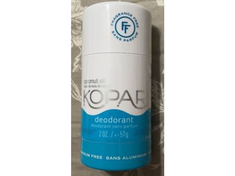 Kopari Aluminum-Free Deodorant, Fragrance Free, 2 oz/57 g