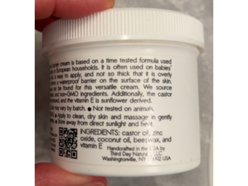 Third Day Naturals Zinc & Castor Oil Cream, 4.5 oz