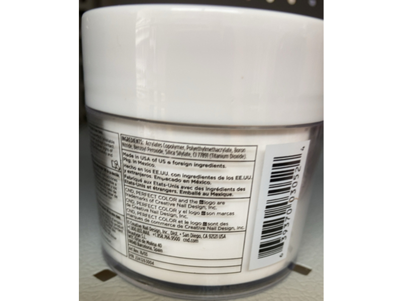 CND Perfect Color Sculpting Powder Pure White Opaque, 3.7 oz/104 g