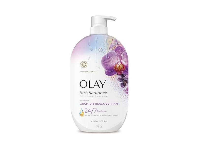 Olay Fresh Radiance Body Wash, Orchid & Black Currant, 35 fl oz/1.03 L