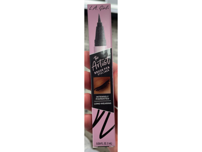 L.A. Girl The Artist Brush Pen Eyeliner, Inky Black, 0.034 fl oz/1 mL