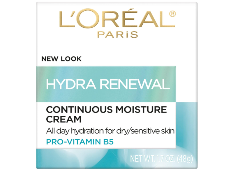 L'Oreal Paris Hydra-Renewal Continuous Moisture Cream, Pro-Vitamin B5, 1.7 oz/48 g