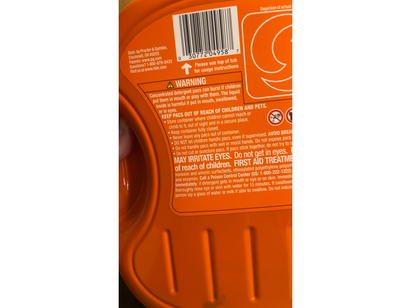 Tide Hygienic Clean Heavy Duty Laundry Detergent Power Pods, Original, 72 Pacs, 116 oz/3.3 kg