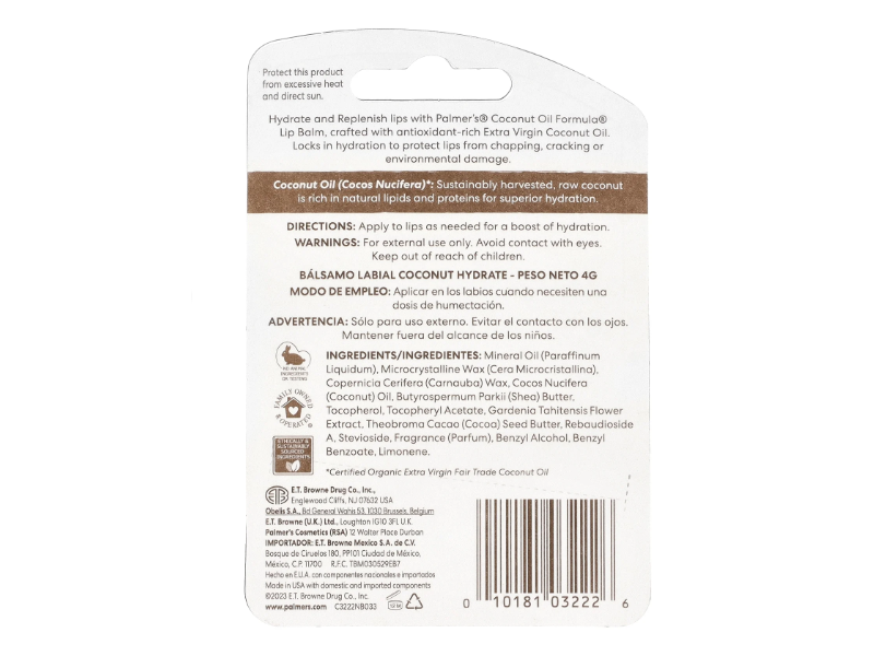 Palmer's Coconut Oil Formula Lip Balm, 0.30 oz/8 g