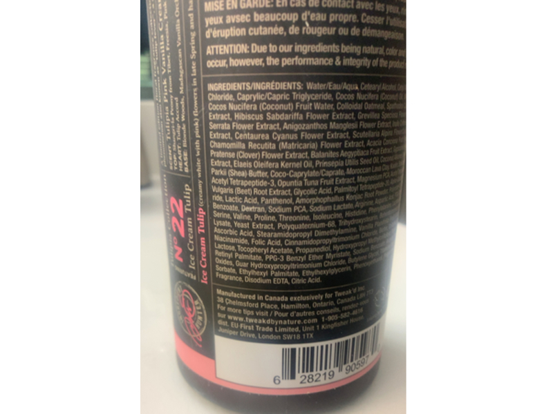 Tweak'd By Nature Volumizing Hair Conditioner, Pink Vanilla Cream, 33.8 fl oz/1 L