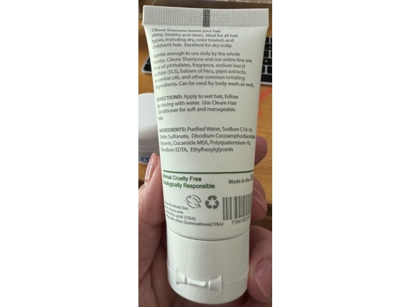 Cleure Shampoo, 2 fl oz/237 mL