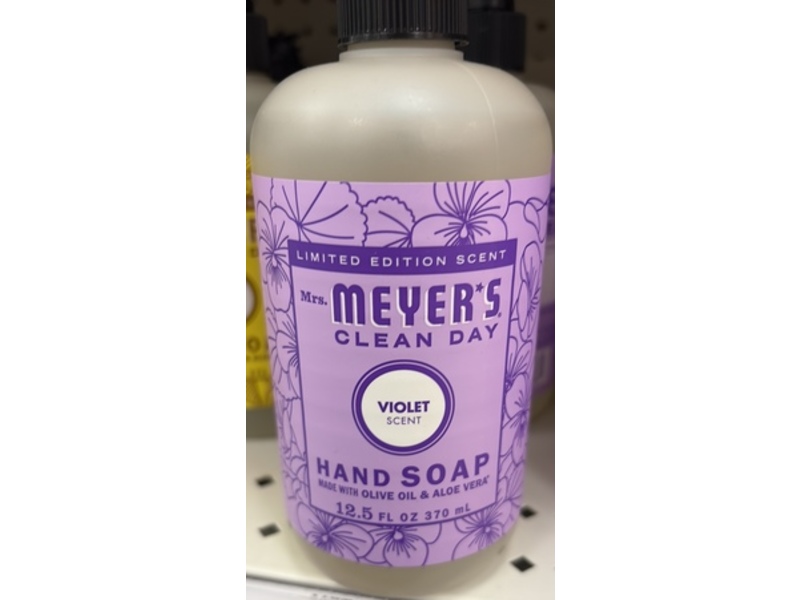 Mrs. Meyer's Clean Day Hand Soap, Violet Scent, 12.5 fl oz/370 mL