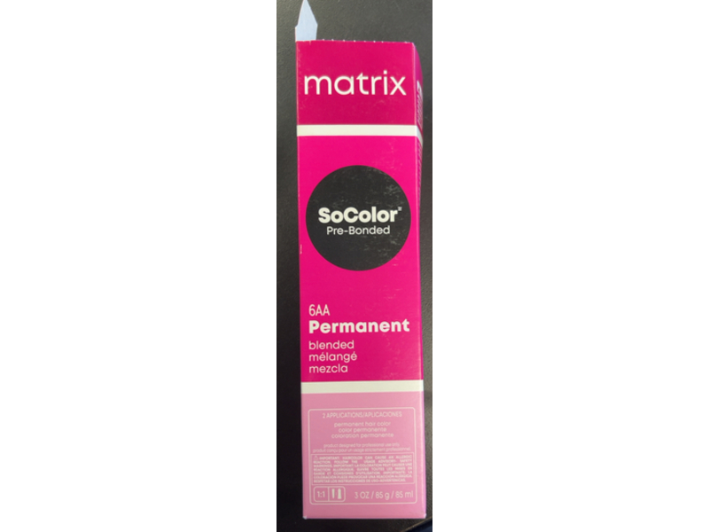 Matrix SoColor Pre-Bonded Permanent Hair Color, 6AA, 3 oz/85 mL, 2 Application