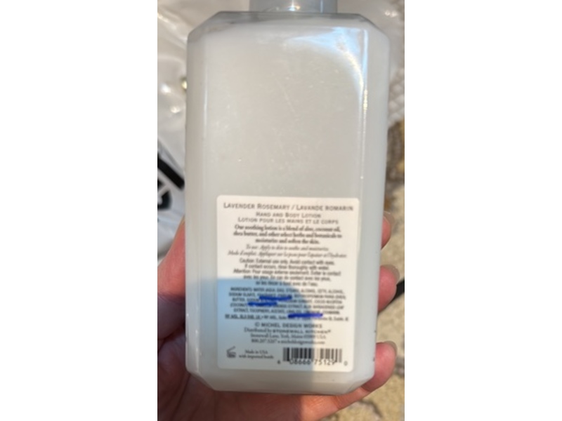 Stonewall Kitchen Michel Design Works Hand & Body Lotion, Lavender & Rosemary, 12 fl oz/354 mL