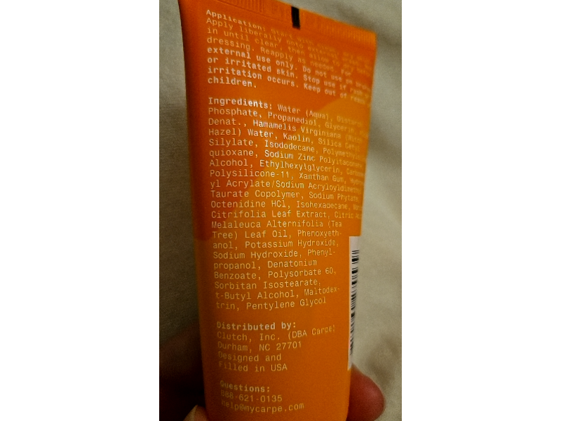 Carpe Sweat Absorbing Feminine Care Deodorant, Unscented, 3 oz/85 g