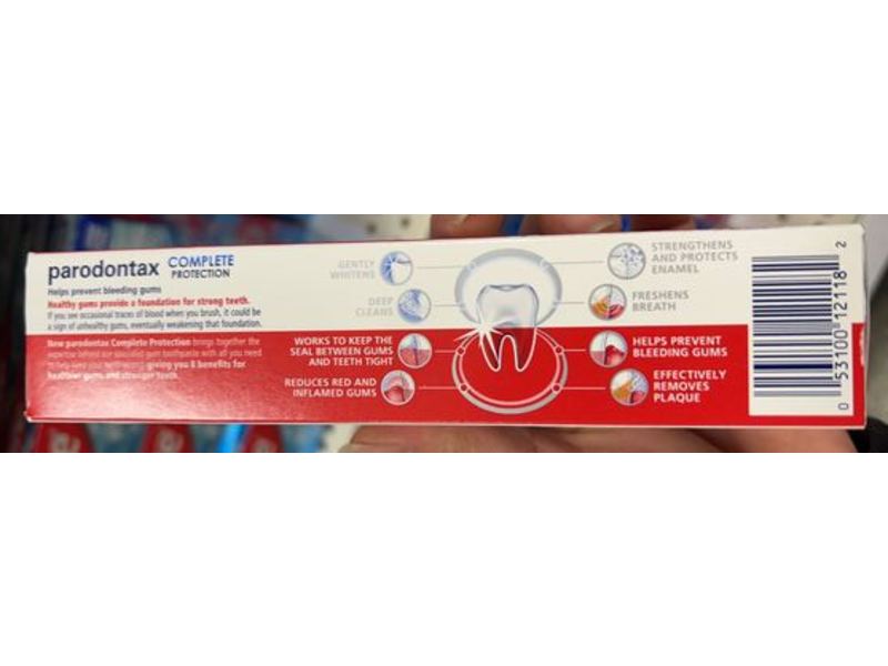 Parodontax Daily Fluoride Anticavity Toothpaste, Whitening, 3.4 oz/96.4 g