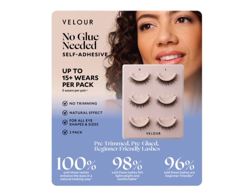 Velour Self-Adhesive Lashes, Pack Of 3