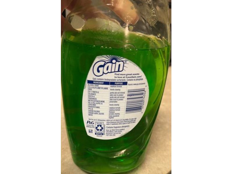 Gain Ultra Clean Dishwashing Grease Removal, Original Scent, 38 fl oz/1.12 L