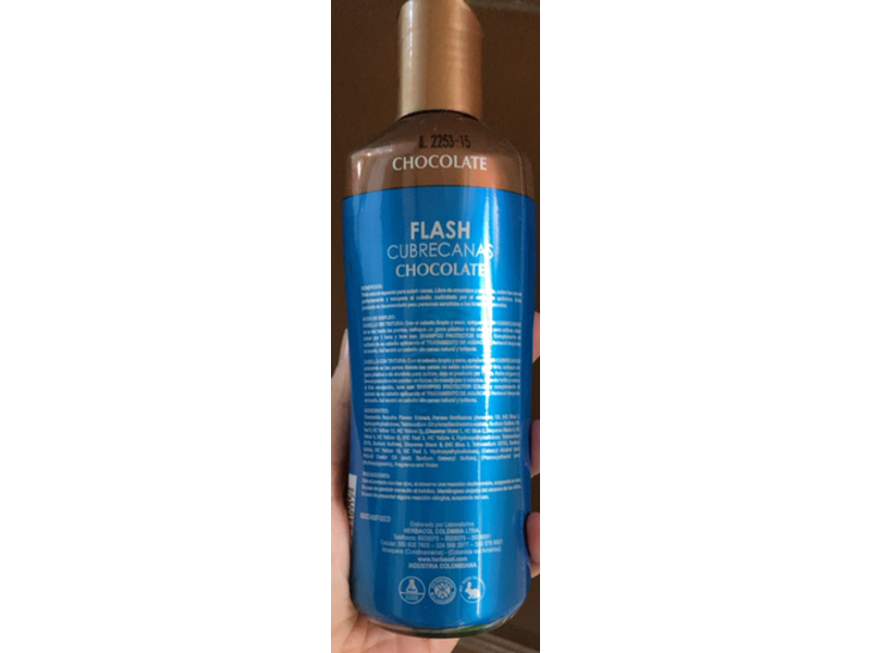 Herbacol Flash Cubrecanas Hair Cover, Chocolate, 8.1 fl oz/240 mL