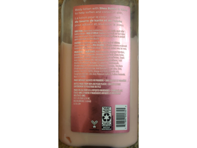 Ultabeauty Body Lotion, Sweet Grapefruit, Pamplemousse Sucre, 10.5 fl oz/310 mL