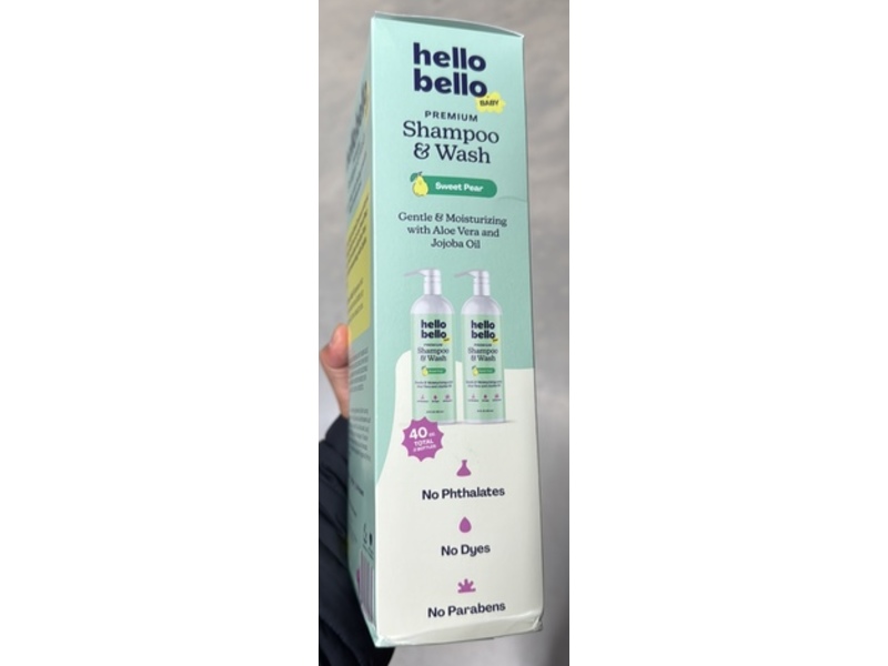 Hello Bello Premium Shampoo & Body Wash, Sweet Pear, Pack of 2