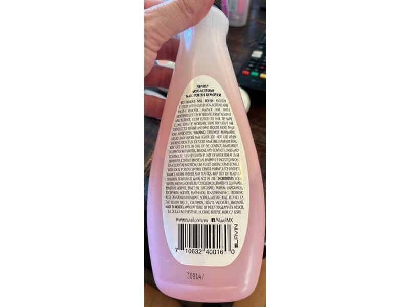 Nuvel Nail Polish Remover, Non-Acetone, 10 fl oz/295 mL