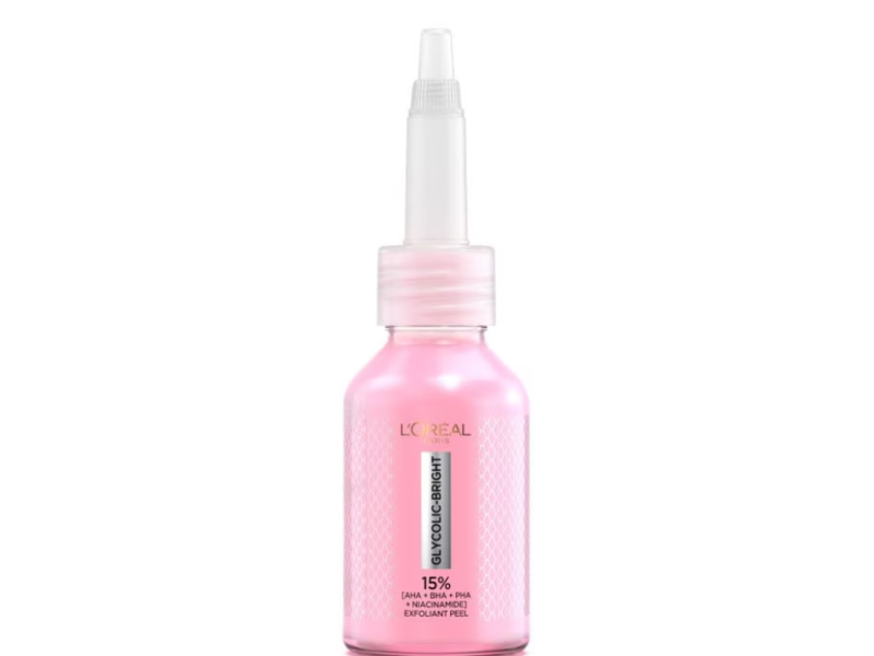 L'Oreal Paris Glycolic Bright Anti Dark Exfoliant Peel, 15% AHA + BHA + PHA + Niacinamide, 25 mL