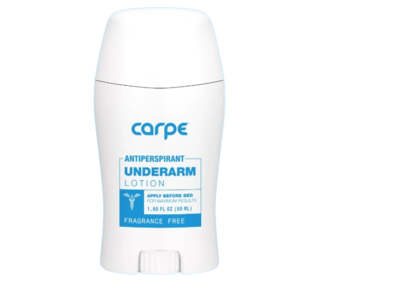 Carpe Antiperspirant Underarm Lotion, Fragrance Free, 1.69 oz/50 mL