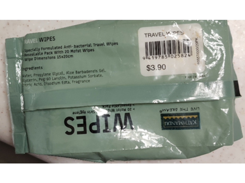 Kathmandu Travel Wipes