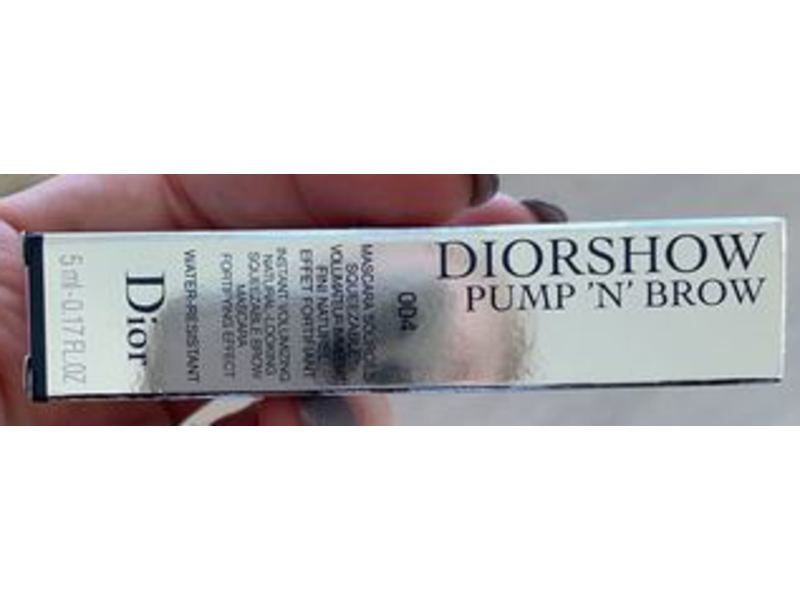 Christian Dior Diorshow Pump 'N' Brow Mascara, Color 004 Black, 0.17 fl oz/5 mL