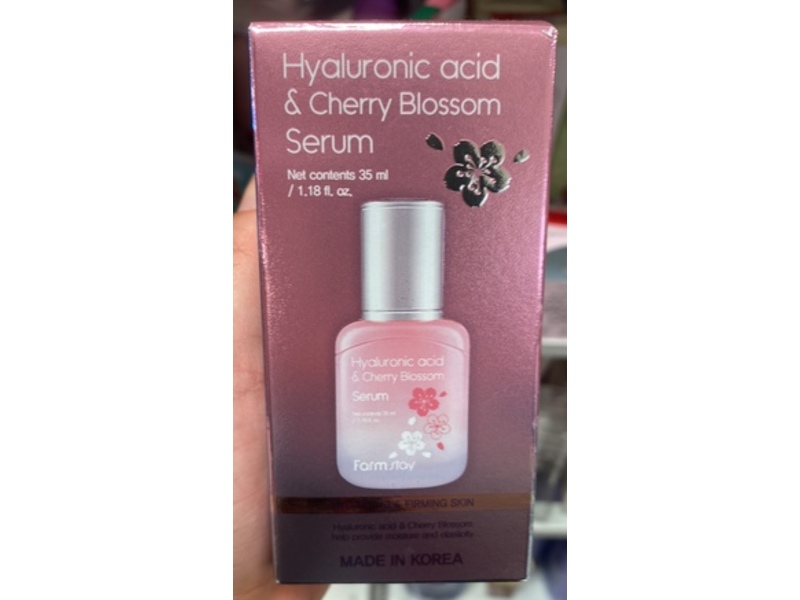 Farm Stay Serum, Hyaluronic Acid & Cherry Blossom, 1.18 fl oz/35 mL