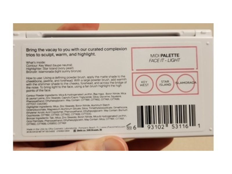 Ofra Cosmetics Face It Medium Midi Palette, 0.42 oz/12 g