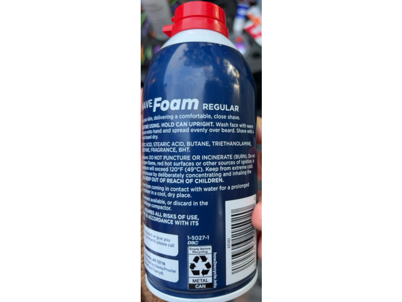 Equate Shave Foam, Regular, 10 oz/283g