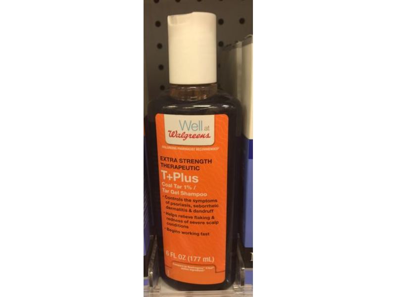 Well At Walgreens T+Plus Tar Gel Shampoo, Extra Strength Therapeutic, 6 fl oz/177 mL
