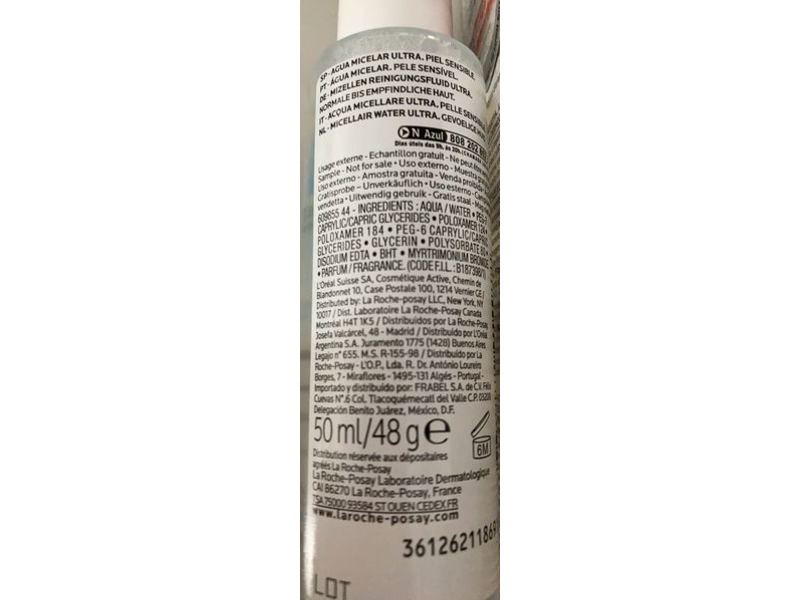 La Roche-Posay Micellar Water Ultra, 1.69 fl oz/50 mL