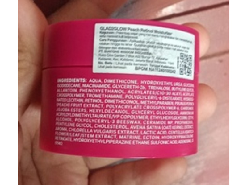 Glad2Glow Retinol Moisturier, Peach, 1.05 fl oz/30 g