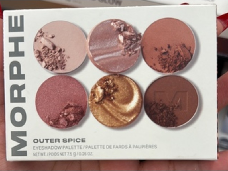 Morphe ChromaPlus 6-Pan Eyeshadow Palette, Outer Spice, 0.26 oz/7.5 g