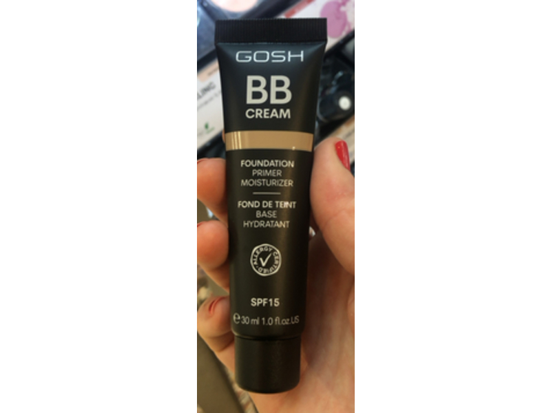 Gosh BB Cream Foundation+Primer & Moisturizer, SPF 15, 02 Beige, 1.0 fl oz/30 mL