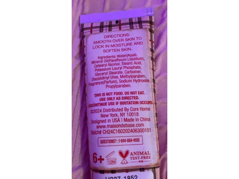 Maison De Base Hand Cream, Candy Cane, 3.04 fl oz/90 mL