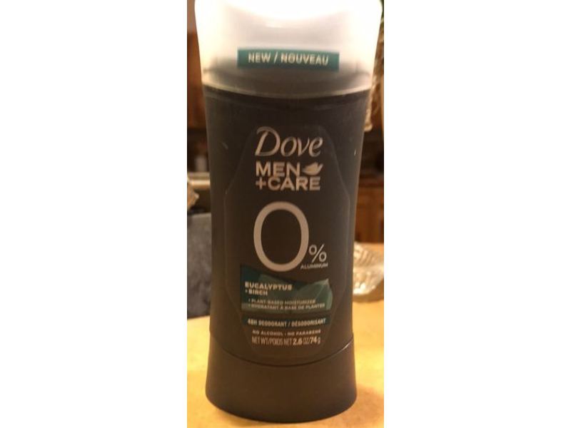 Dove Men + Care Deodorant, Eucalyptus + Birch, 2.6 oz/74 g, Pack Of 4