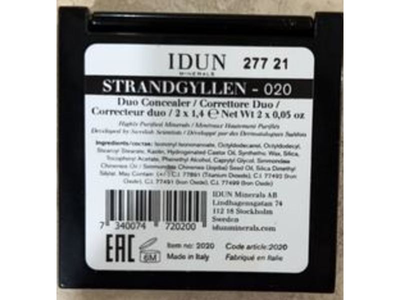 Idun Minerals Concealer Duo, Strandgyllen, 0.05 oz