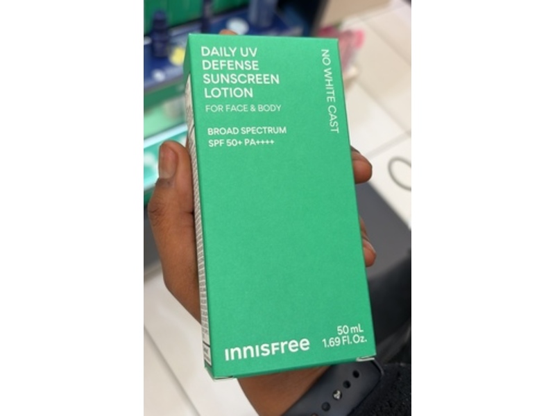 Innisfree Daily Defense Sunscreen Lotion, SPF 50+PA++++, 1.69 fl oz/50 mL