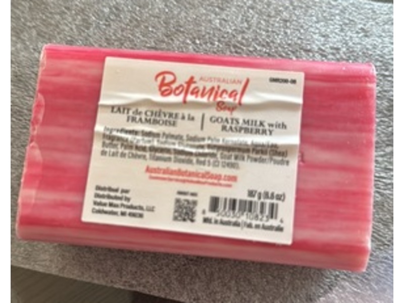 Australian Botanical Soap Goats Milk + Raspberry, 6.6 oz/187 g, Pack Of 8