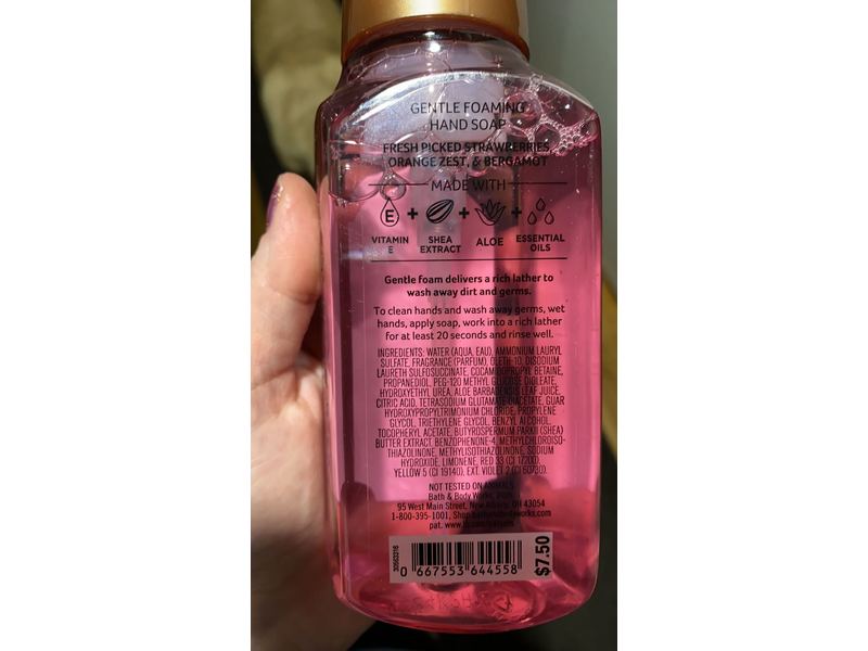 Bath & Body Works White Barn Candle Company Gentle Foaming Hand Soap 8.75 fl oz Fresh Strawberry Tart