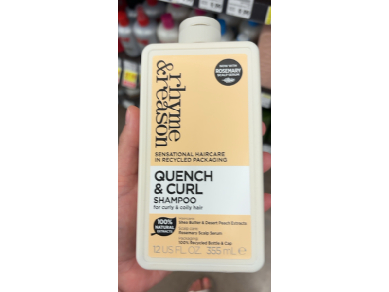 Rhyme & Reason Quench & Curl Shampoo, 12 fl oz/355 mL